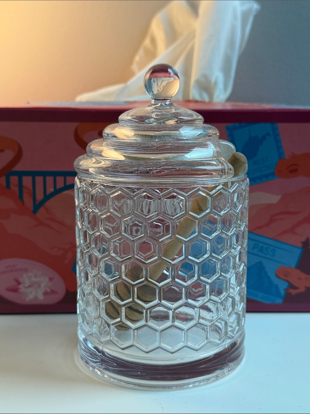 Glass Honey Jar e.
